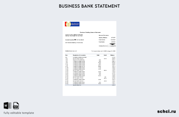 цифровая загрузка выписки о счете фирмы Rastriya Banijya Шаблон в формате Word и